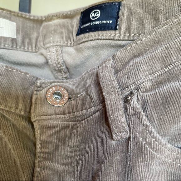 Anthropologie AG The Stevie Ankle Corduroy Jeans Size 25 R Grey Slim Straight - Picture 6 of 11